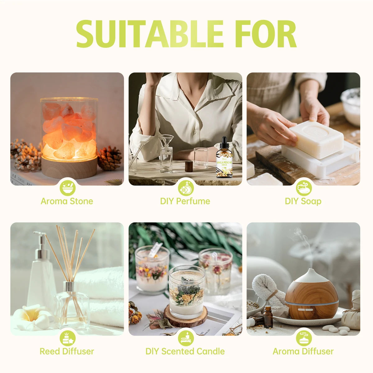 Vanilla Pistachio Essential Oil Has Sweet Aroma Suitable Diffusers Zpaxo