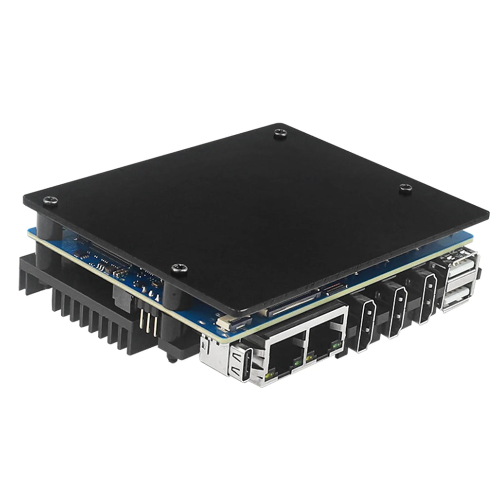 Orange Pi 5 Aluminum Case Active Passive Metal Cooling Enclouse Fan
