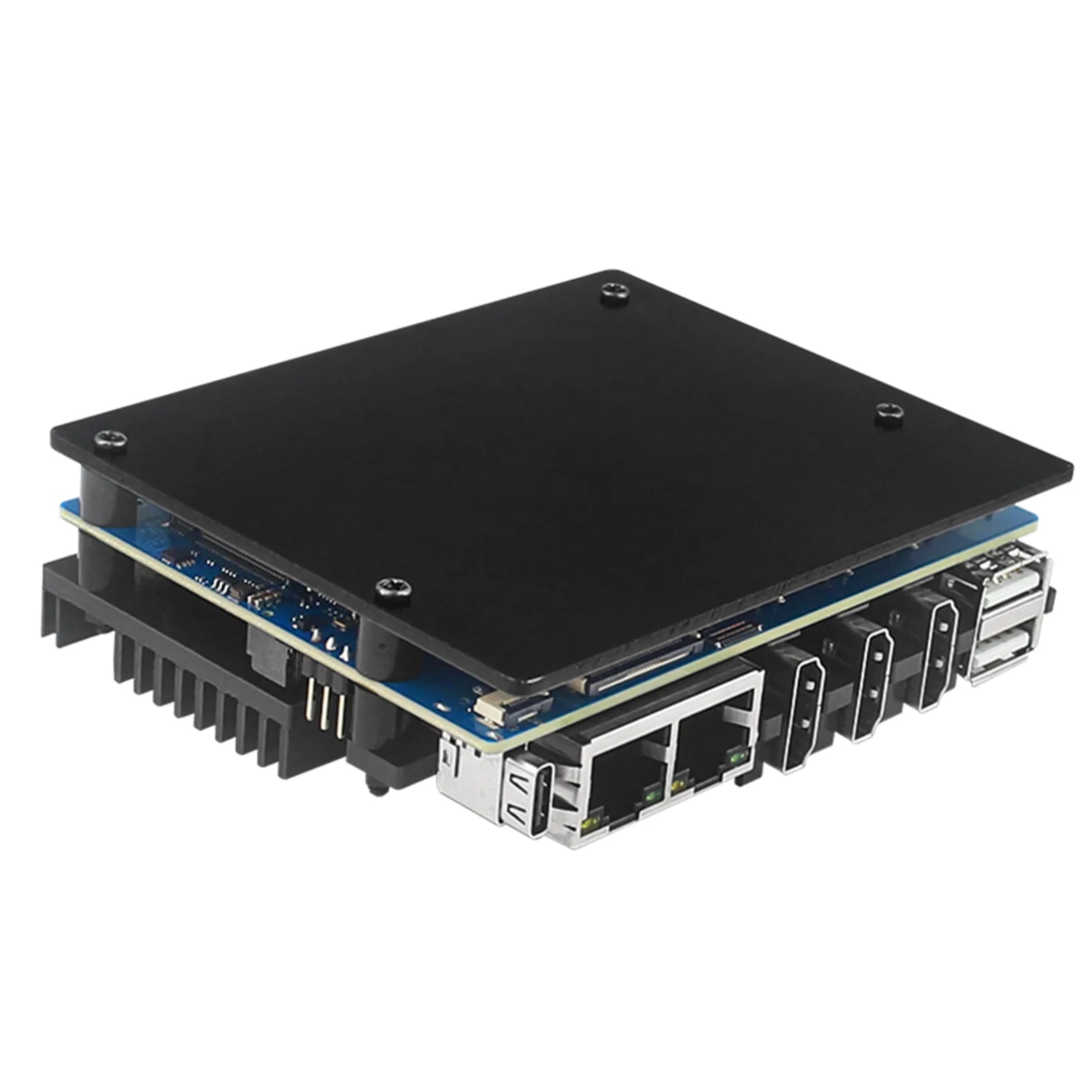 Orange Pi 5 Aluminum Case Active Passive Metal Cooling Enclouse Fan