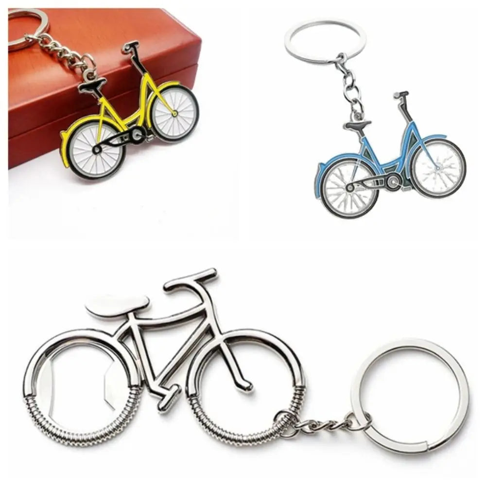 Bar Tool Metal Bicycle Keychain Bike Shaped Multifunctional Bottle Opener Keyring Fashion Portable Bike Key Rings Father's Day Zpaxo