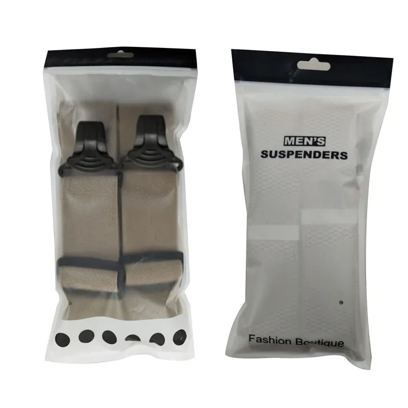 2026 New Arrival! Heavy Duty Work Suspenders for Men 3.8cm Wide X-Back with Plastic Gripper Clasps Adjustable Elastic Zpaxo