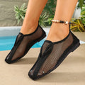 2026 Hollowed-out Mesh Sandals Women Summer One-piece Square-toe Flat