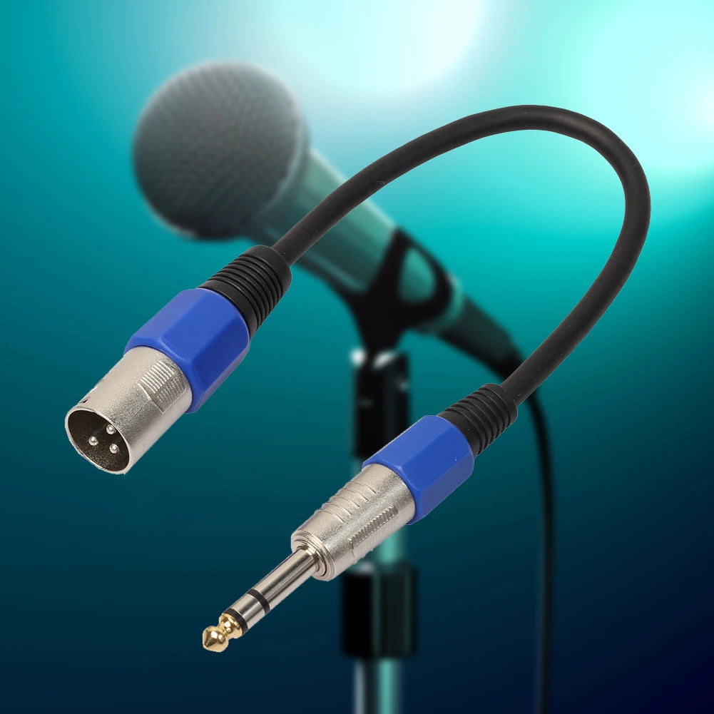 3P XLR Male Jack to 1/4 6.35mm Female Plug Stereo Microphone Adapter Cable Zpaxo