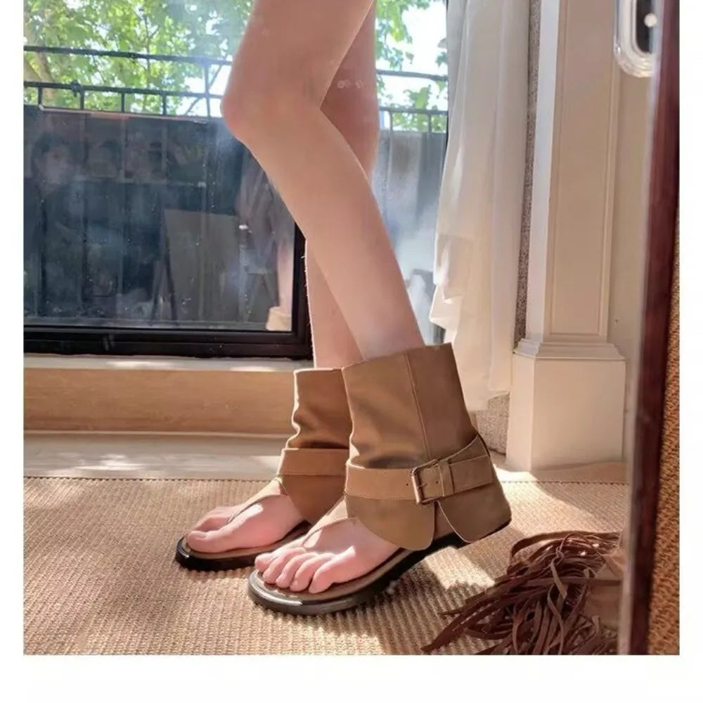 Fashion Style Open Clip Toe Ankle Boots Sandals Women Short Booties Designer Wedges High Heels Ladies Shoes Zpaxo