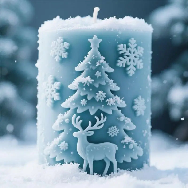 Christmas Molds Silicone Ornament Cylinder Epoxy Resin