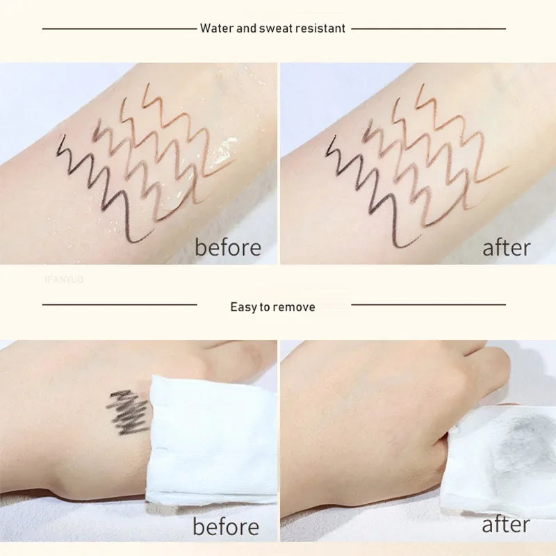 2in1 Eyeliner Lying Silkworm Gel Pen Lasting Waterproof Non-smudge