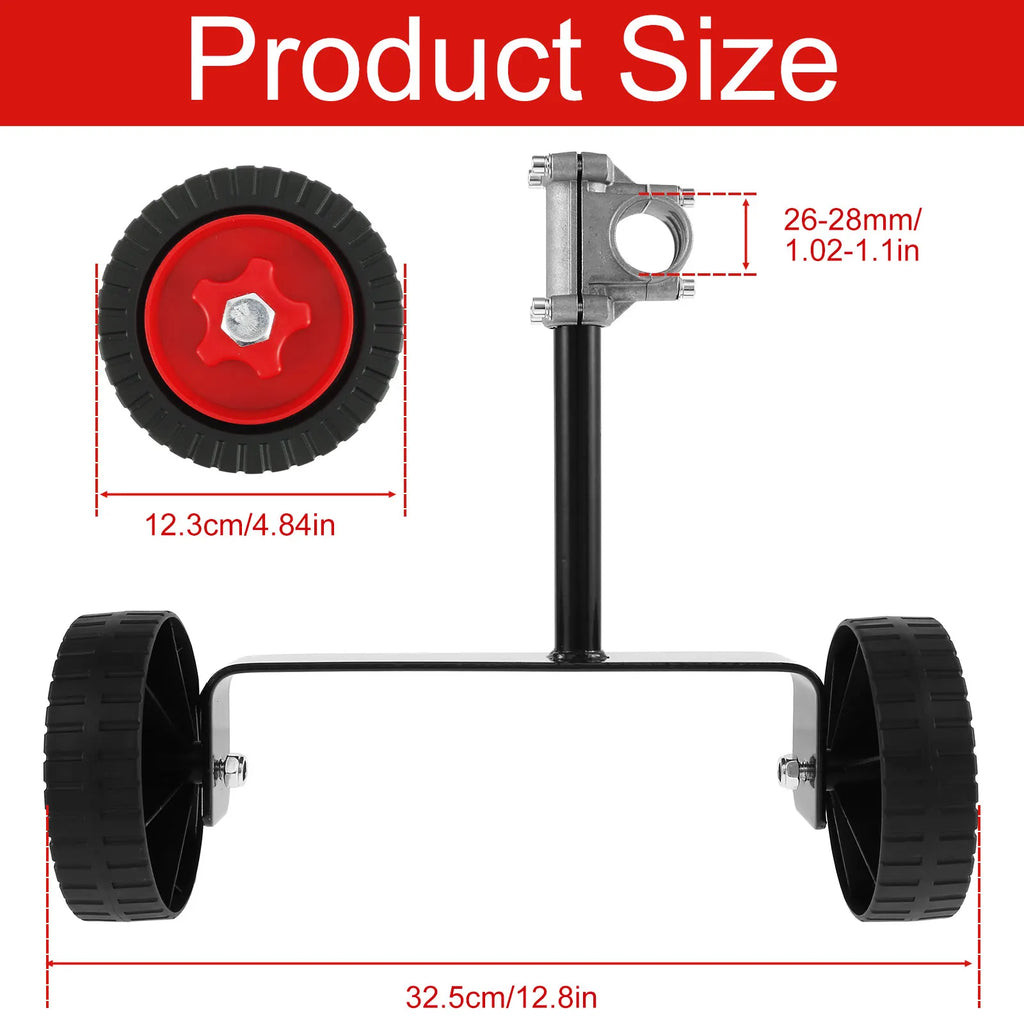 Support Wheels Auxiliary Wheels Adjustable 26mm-28mm String Trimmer Wheel Mower Attachment for Walk-Behind String Trimmers Weed Zpaxo