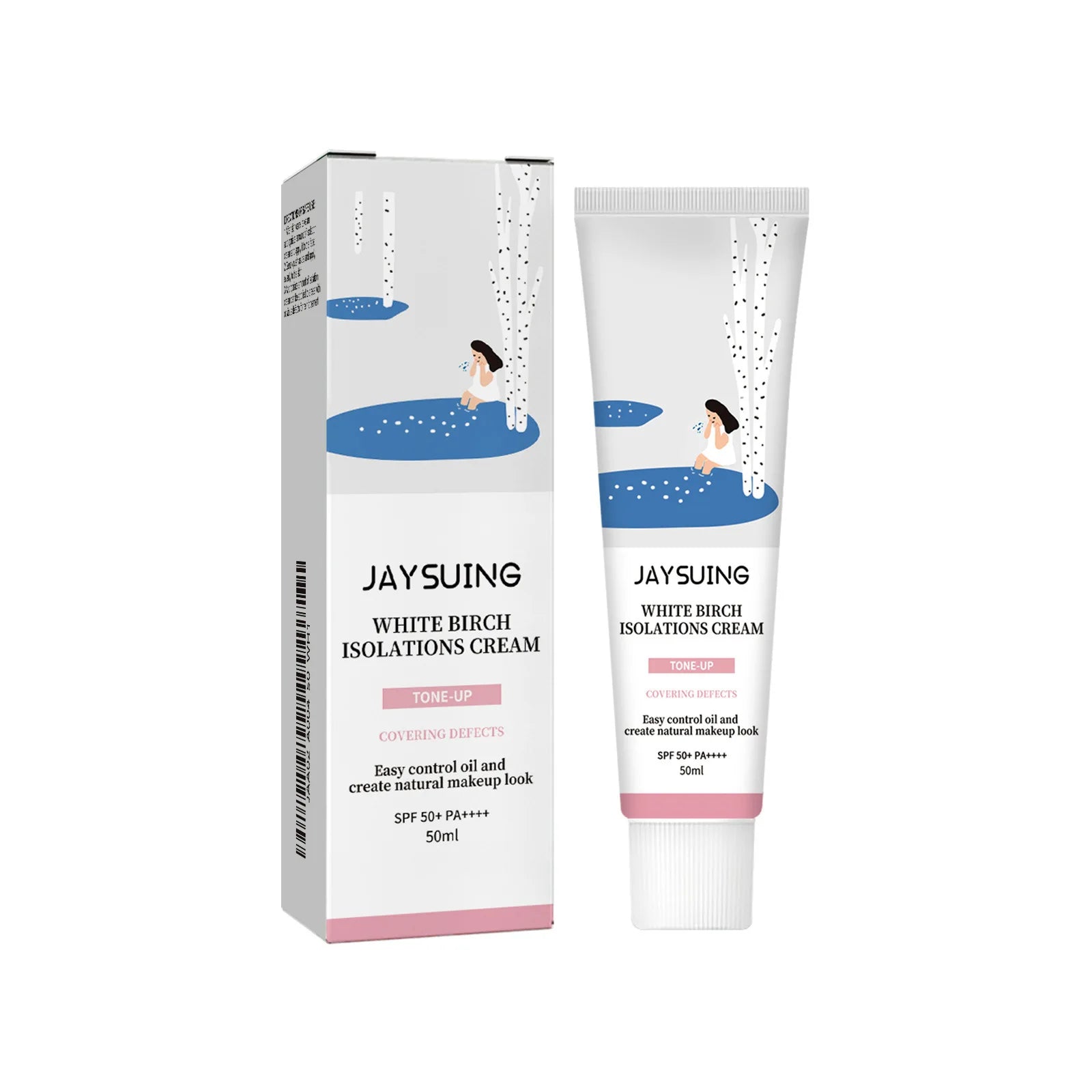 Jaysuing SPF 50+ PA+++ Brightening Hydrating Sunscreen Cream 50ml Facial Sunscreen Zpaxo 50ml 50 ML