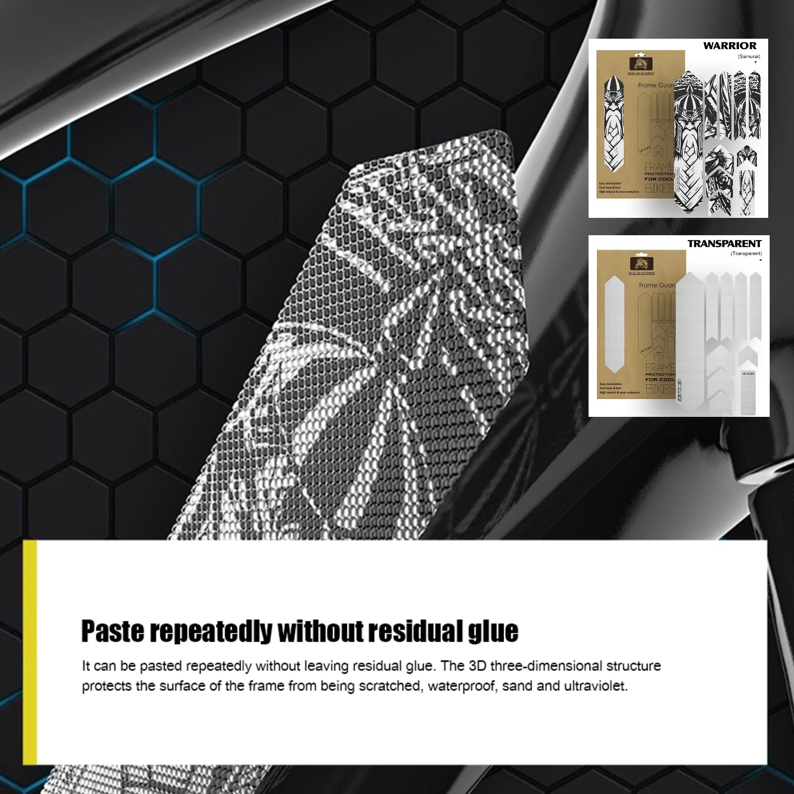 Mountain Road Bicycle Frame Protective Sticker Guard Cover Waterproof Zpaxo