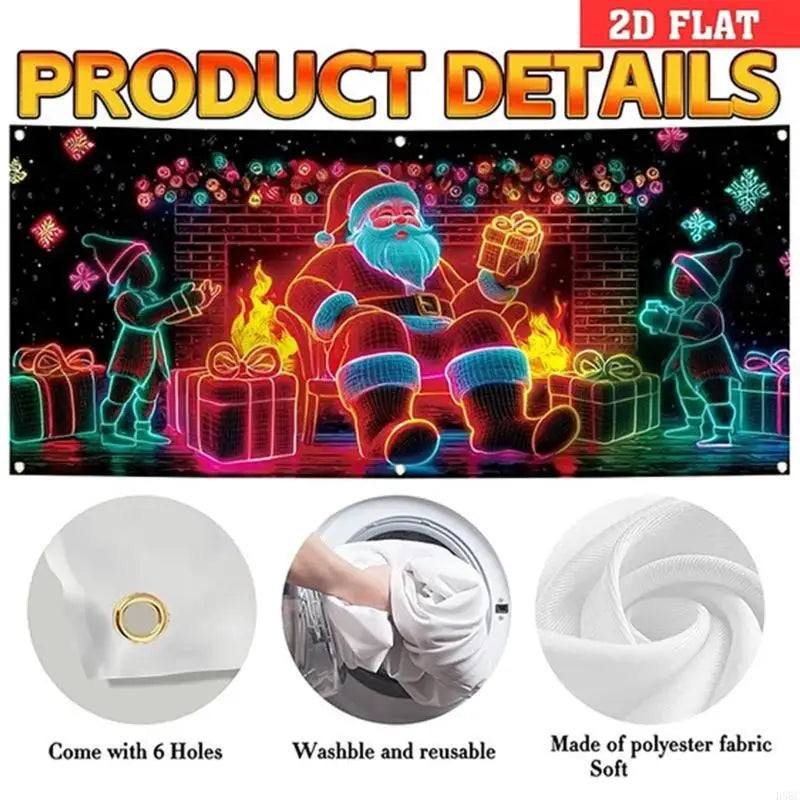 UVlight Activated Christmas Garage Door Cover Standard Glows Dark 2D