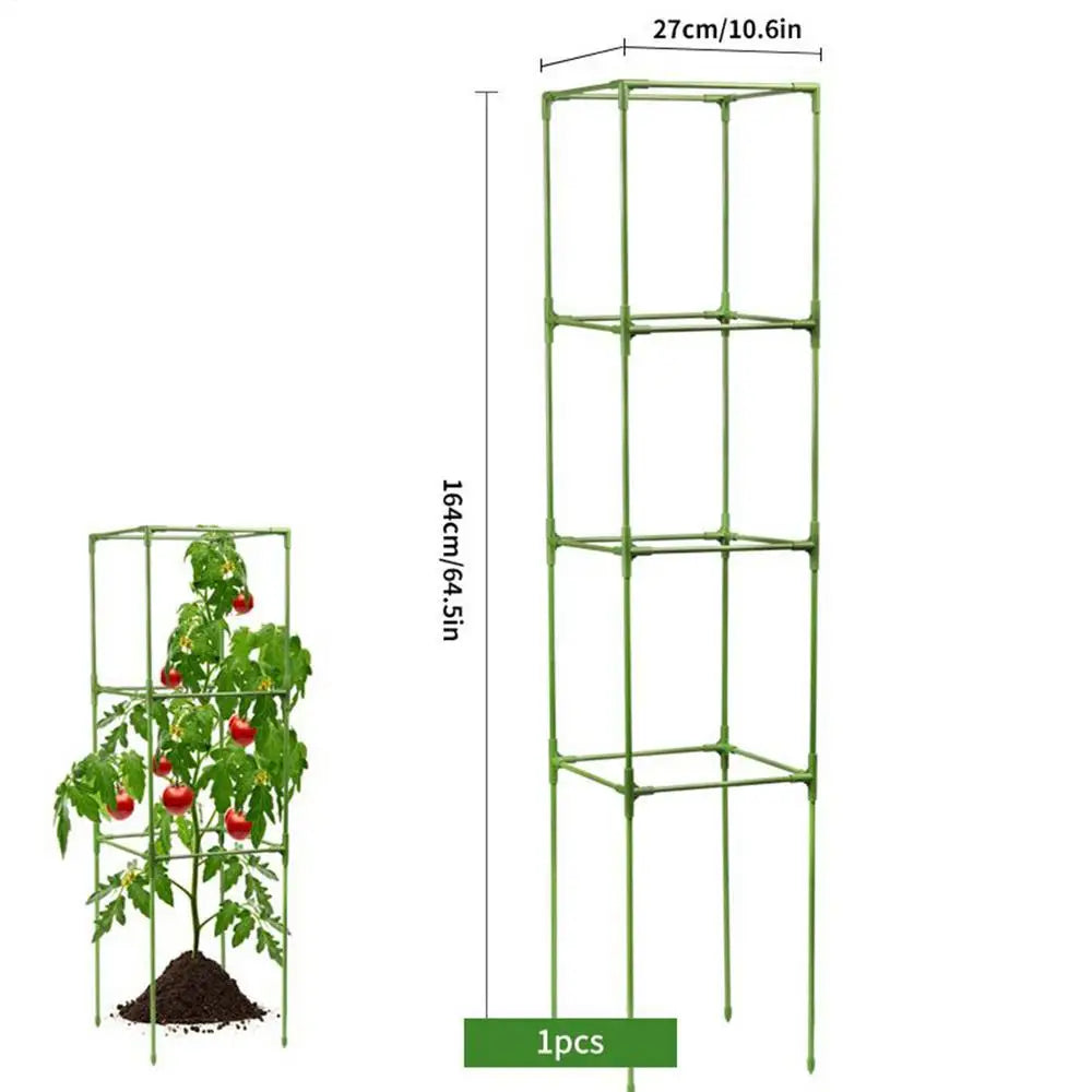 Tomato Cage 64 Inch Square Heavy Duty Stakes Cucumber Trellis Plant Cage Support for Climbing Vine Flower Vegetable Fruit Indoor Zpaxo A China Mainland