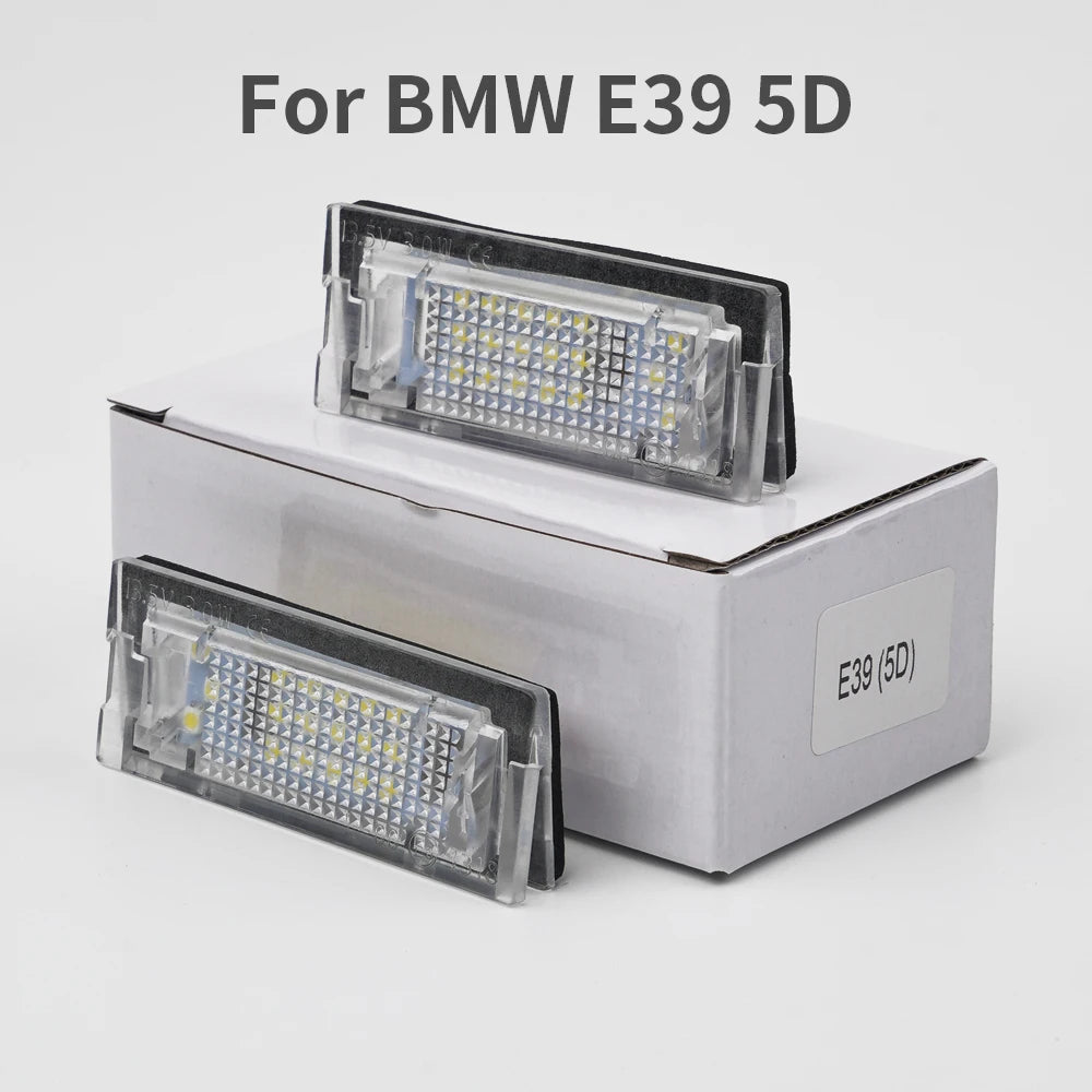 2x Error Free LED Number License Plate Light For BMW E39 5D 5 Door Wagon Touring Zpaxo For BMW E39 5D 4300K