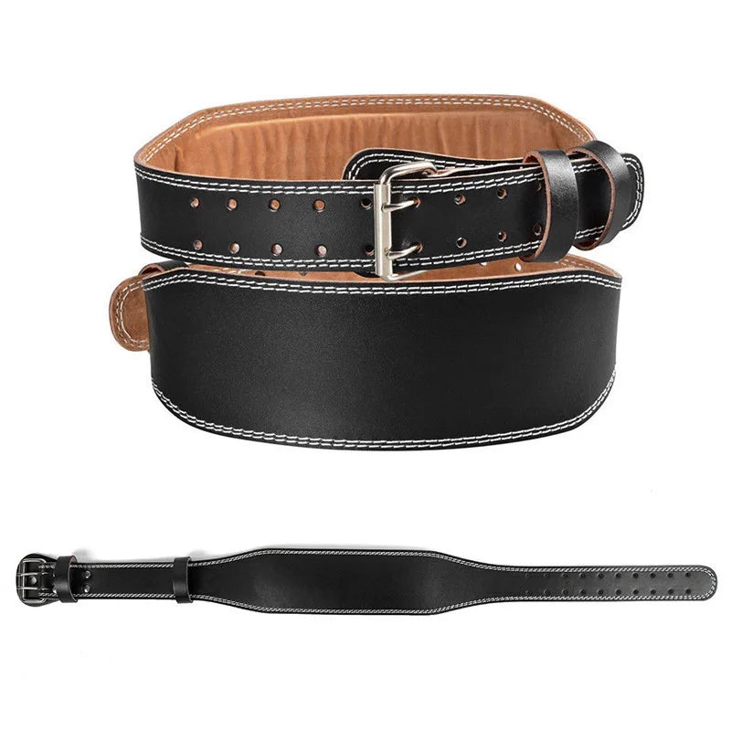 Waist Support Sports Safety Belt Protection Fitness Deep Squat Hard Pull Weightlifting Belt PU Leather Fitness Belt Protection Zpaxo