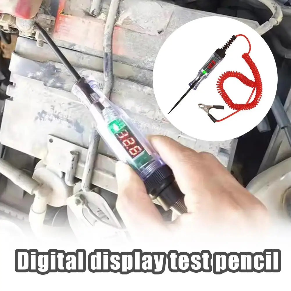 12V 48V DC Car Digital Display Test Pen LED Circuit Tester Auto Diagnostic Probe Electric Measuring Pen Automotive Repair Tools Zpaxo