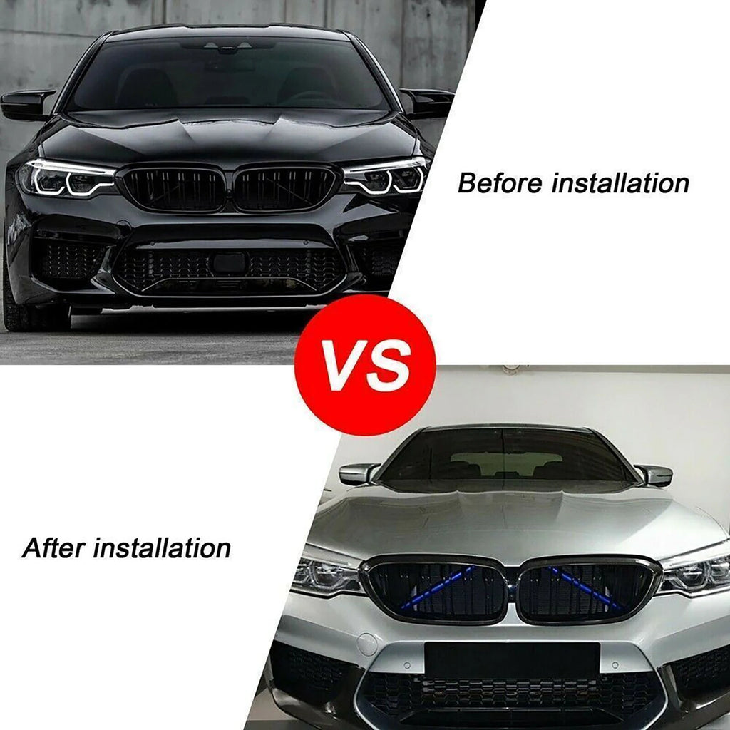BMW Car Plastic Front Grill Stripes Kidney Grille Insert Trim 1 2 3 4
