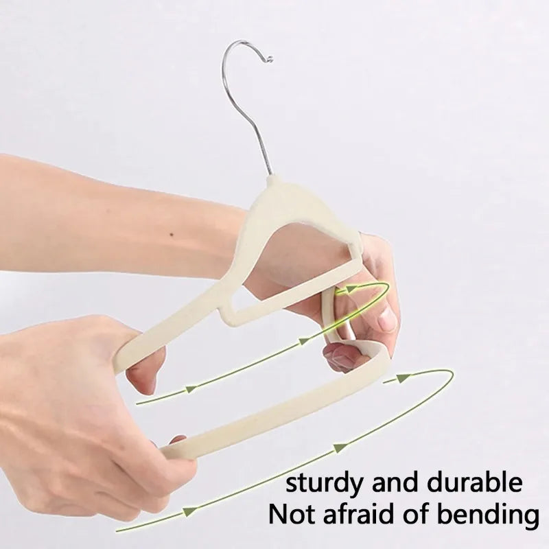 Premium Velvet Hangers Non-slip Flocked Felt Suits Shirts Closet