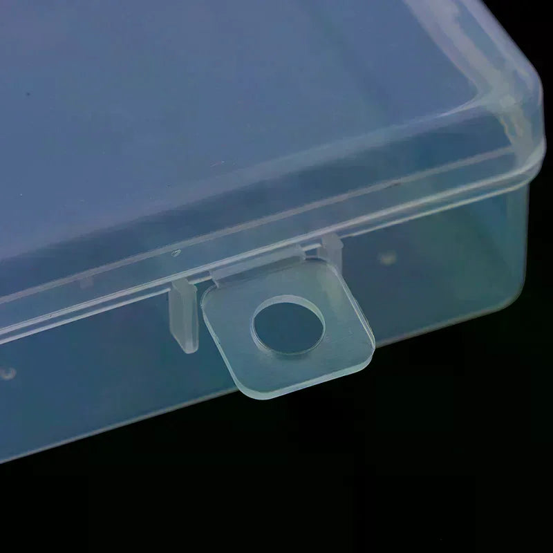 Multipurpose Transparent Plastic Storage Box Clear Square Zpaxo