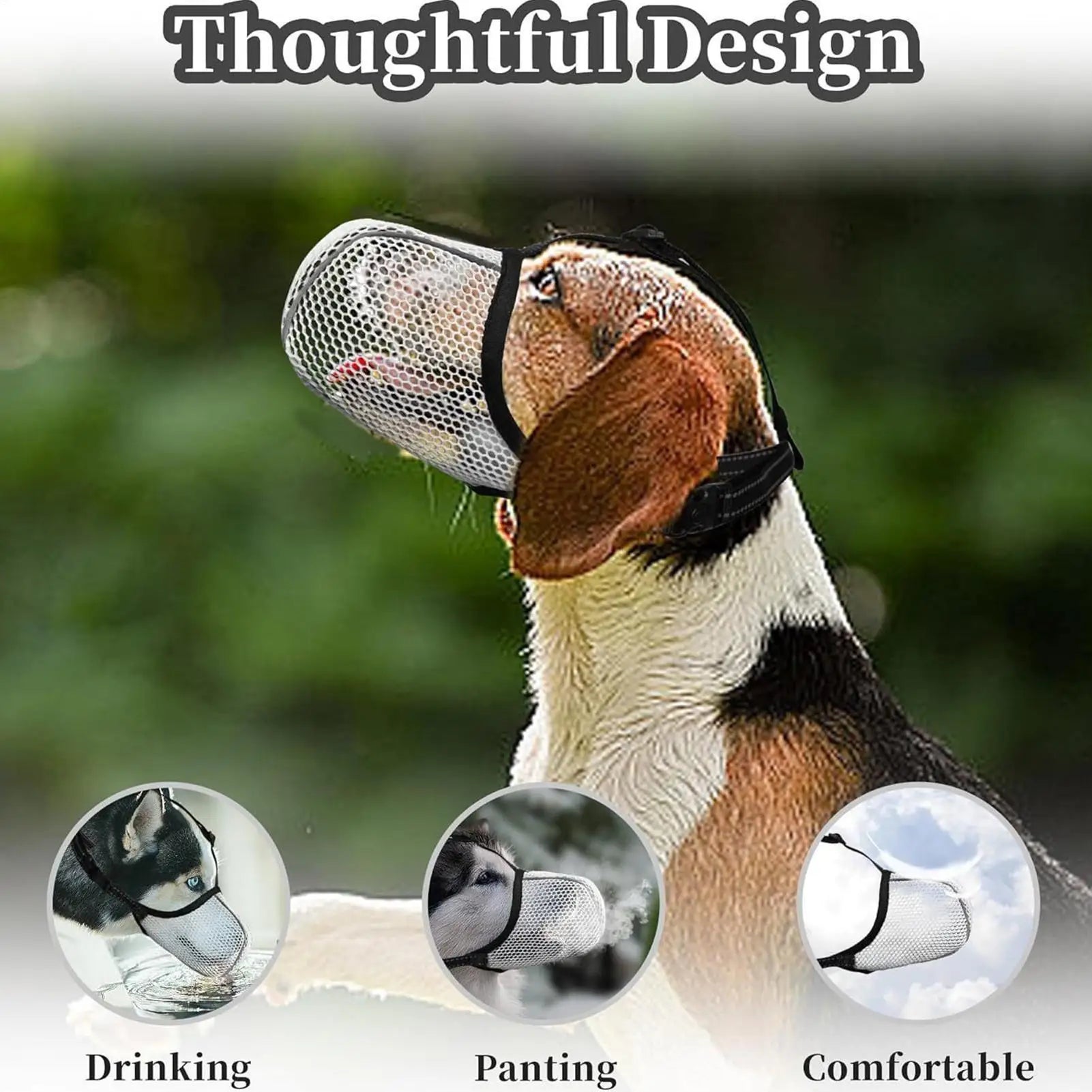 1PC Dog Muzzle Mesh Large Dog Breathable Grid Prevent Random Eating Stop Barking Golden Retriever Dog Mouth Cage Pet Mask Zpaxo