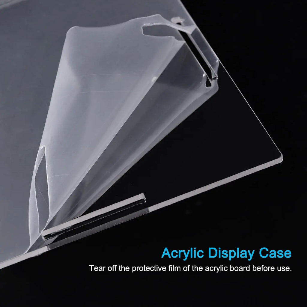 Clear Acrylic Cube Display Case with Black Base | Dustproof