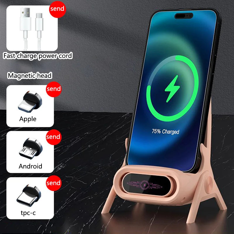 Mobile Wireless Charger Supports All Brands Chair Stands Desktop Zpaxo Pink