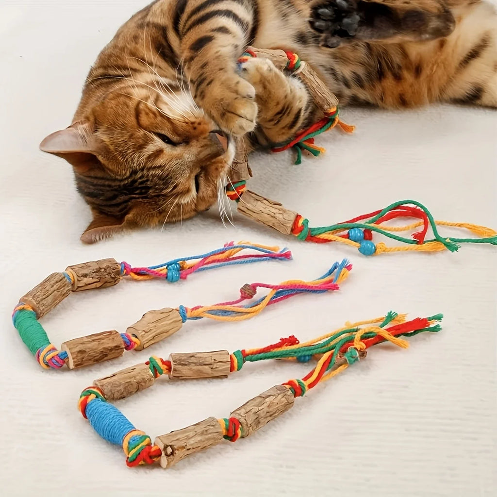 2pcsToy That Attracts Cats Play Natural Cat Toy Made Rope Used