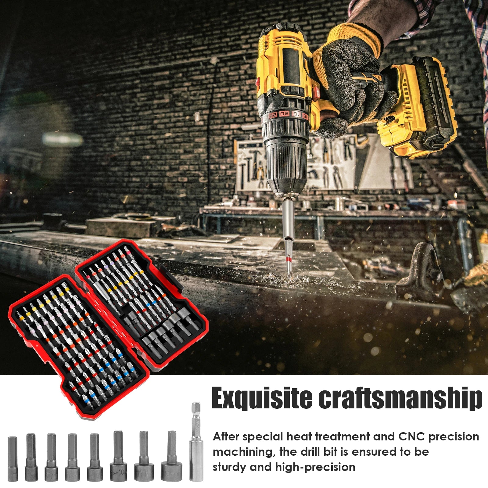 83Pcs Screwdriver Bit Set Colorful Security Bits Electric Screwdriver Set with Case Portable Steel Magnetic Long Drill Bit Set Zpaxo
