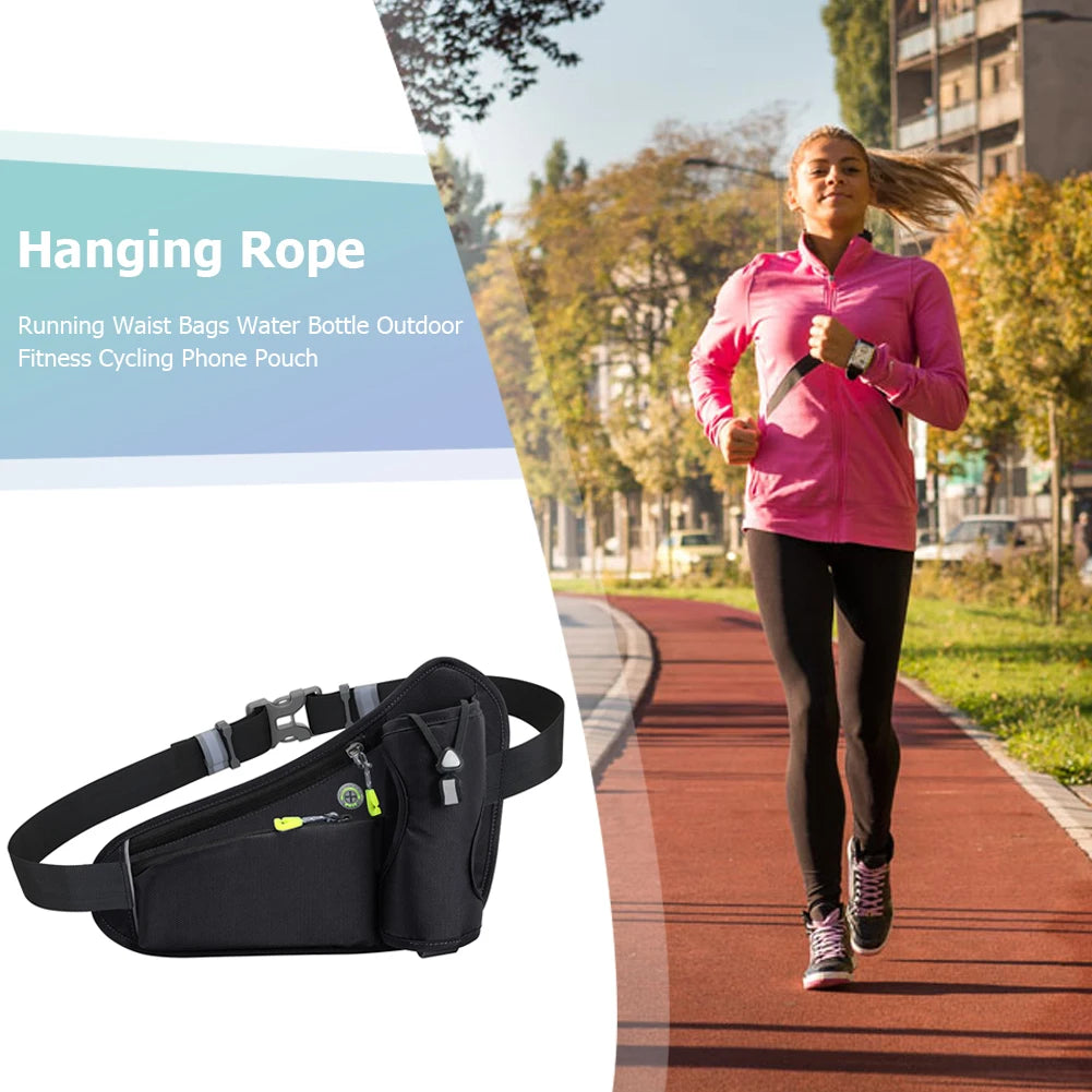 Running Waist Bags Water Bottle Holder Hydration Belt Bag Cell Phone Zpaxo