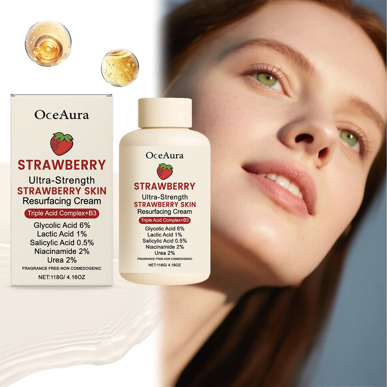 Moisturizer for Dry Skin Winter Skincare Rich Cream with Strawberry Extract Deep Hydration Lock Anti-Dryness Repair Cream Zpaxo