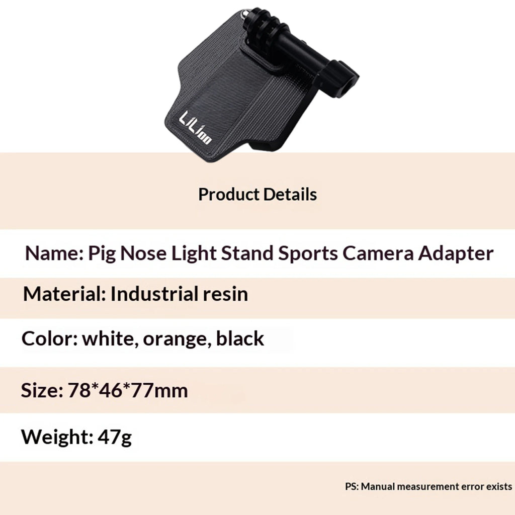 Folding Bike Pig Nose Lamp Stand Wear Resist Inspire Action Cameras