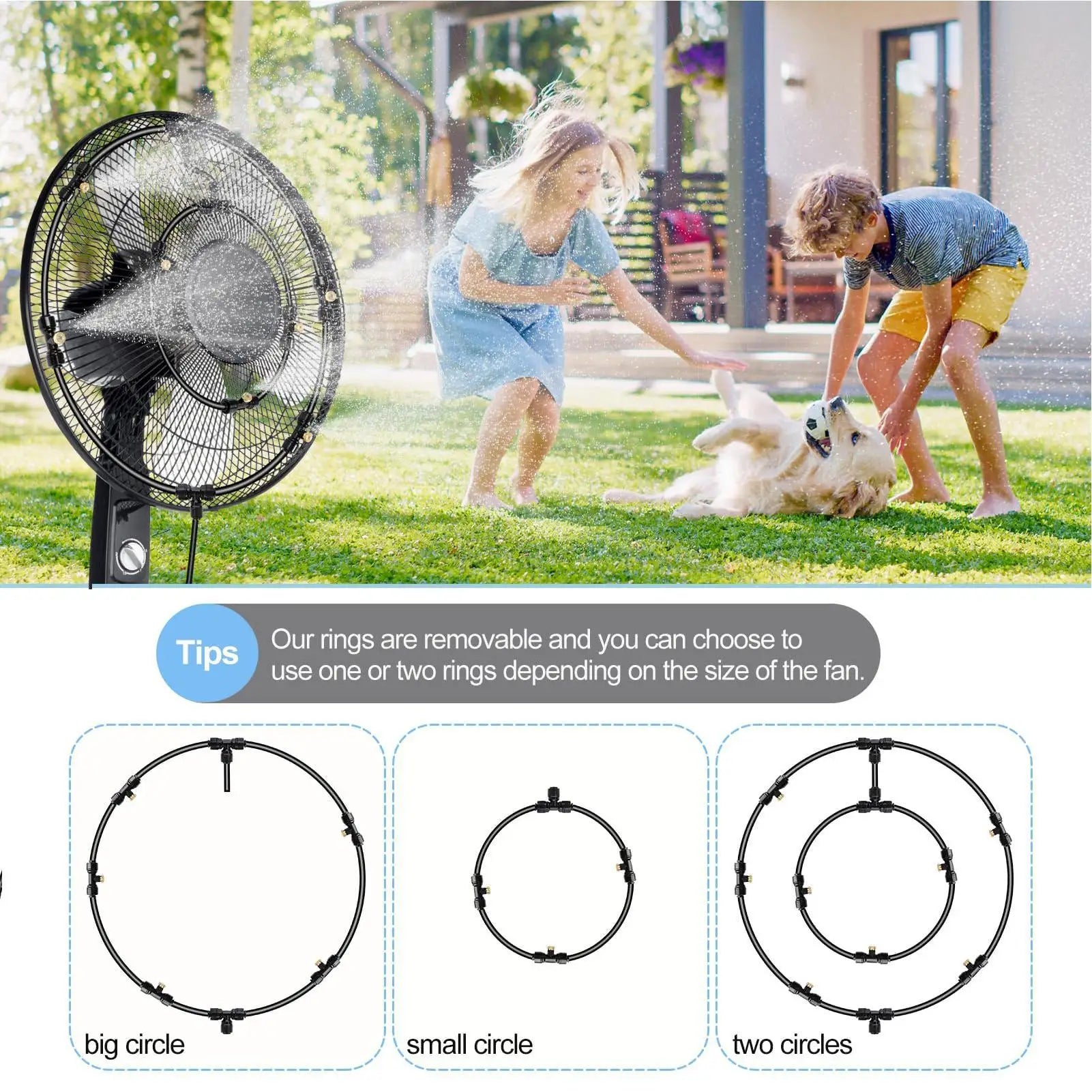 Fan Mister Upgraded Portable Misting Patio Misters 6 Removable