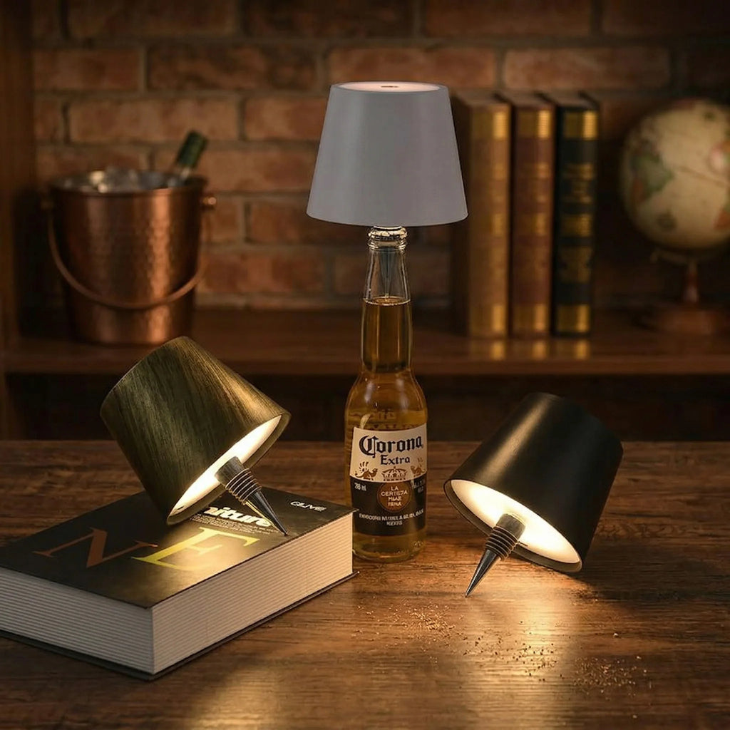 Wireless LED Bottle Lamp Rechargeable RGB Dimmable Wine Bottle Light Portable for Bar Restaurant Camping Party Decor Night Light Zpaxo