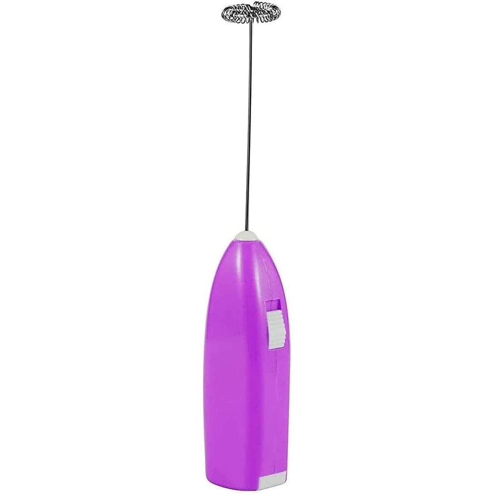 Handheld Electric Egg Beater Mini Battery Powered Milk Frother Coffee Drink Mixer Milk Foamer Kitchen Tools Zpaxo purple