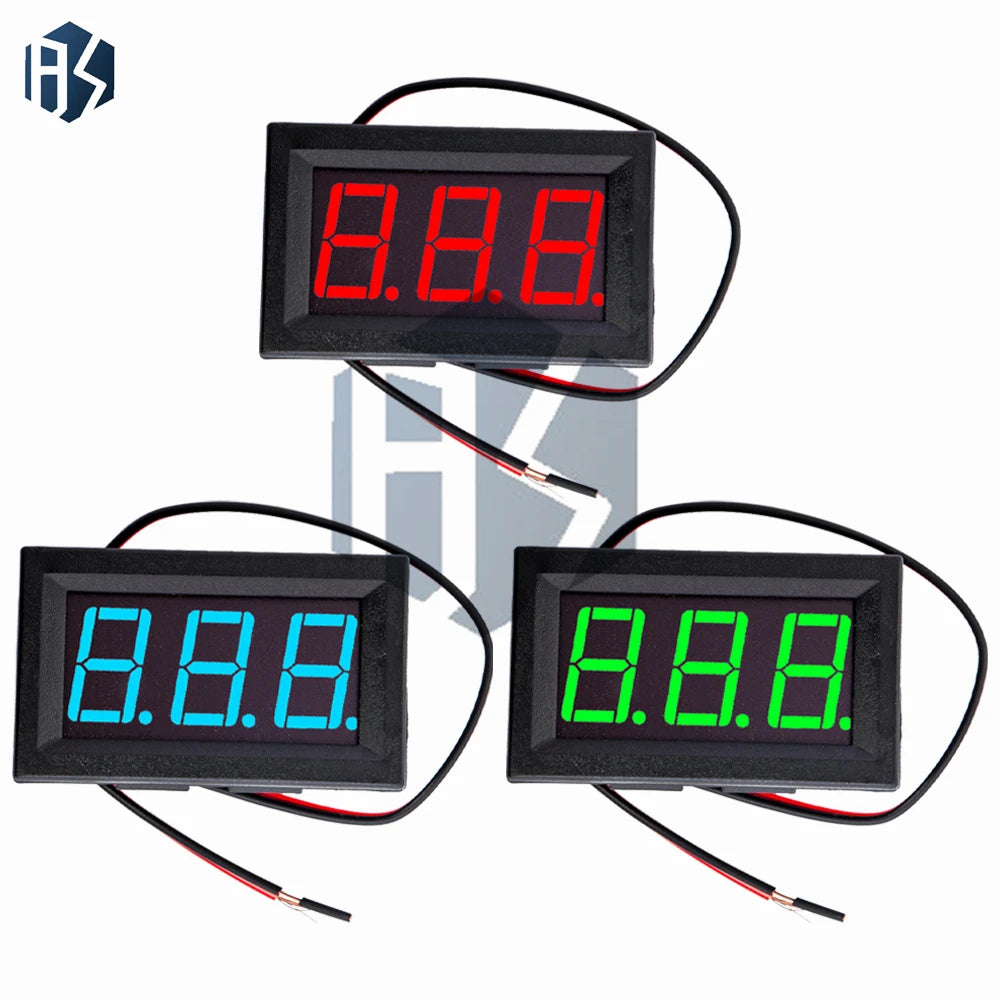 0 56 RGB LED AC Voltmeter 70-500V 2-Wire Voltage Meter 110V 220V DIY Zpaxo