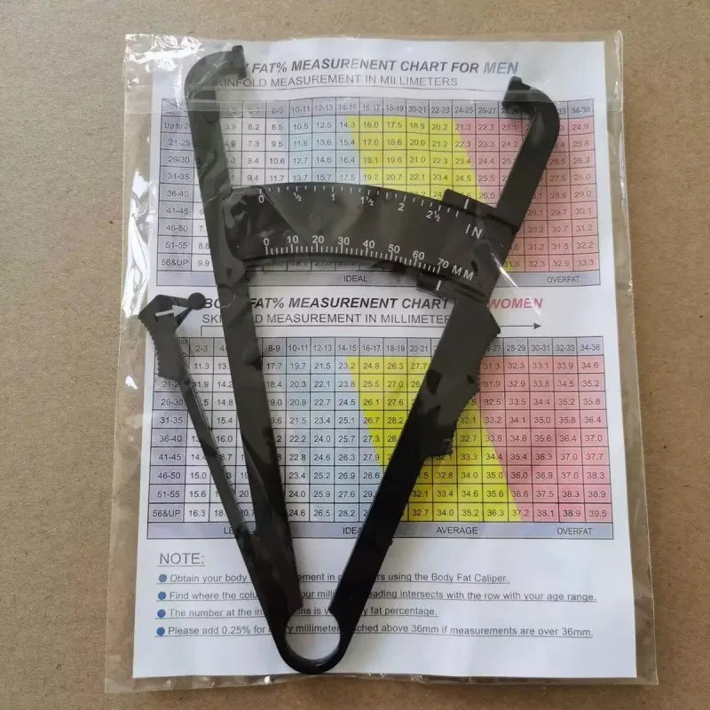 Fat Caliper Body Measuring Instrument Y-shaped Ruler Sebum Thickness Zpaxo black