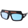 Anti-Glare Welding Glasses Solar Powered Dimming Automatic Darkening Goggles with Headband Anti-impact Soldering Glasses Zpaxo Black