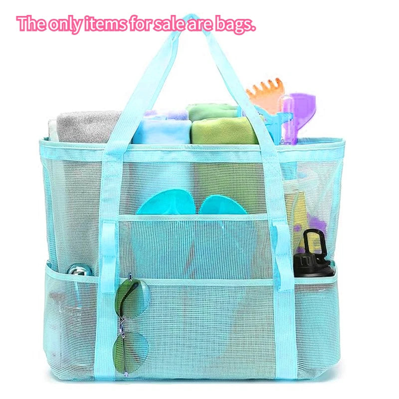 Large Capacity Mesh Beach Tote Bag Swimming Shower Fitness Travel Zpaxo crawley-root-1pc