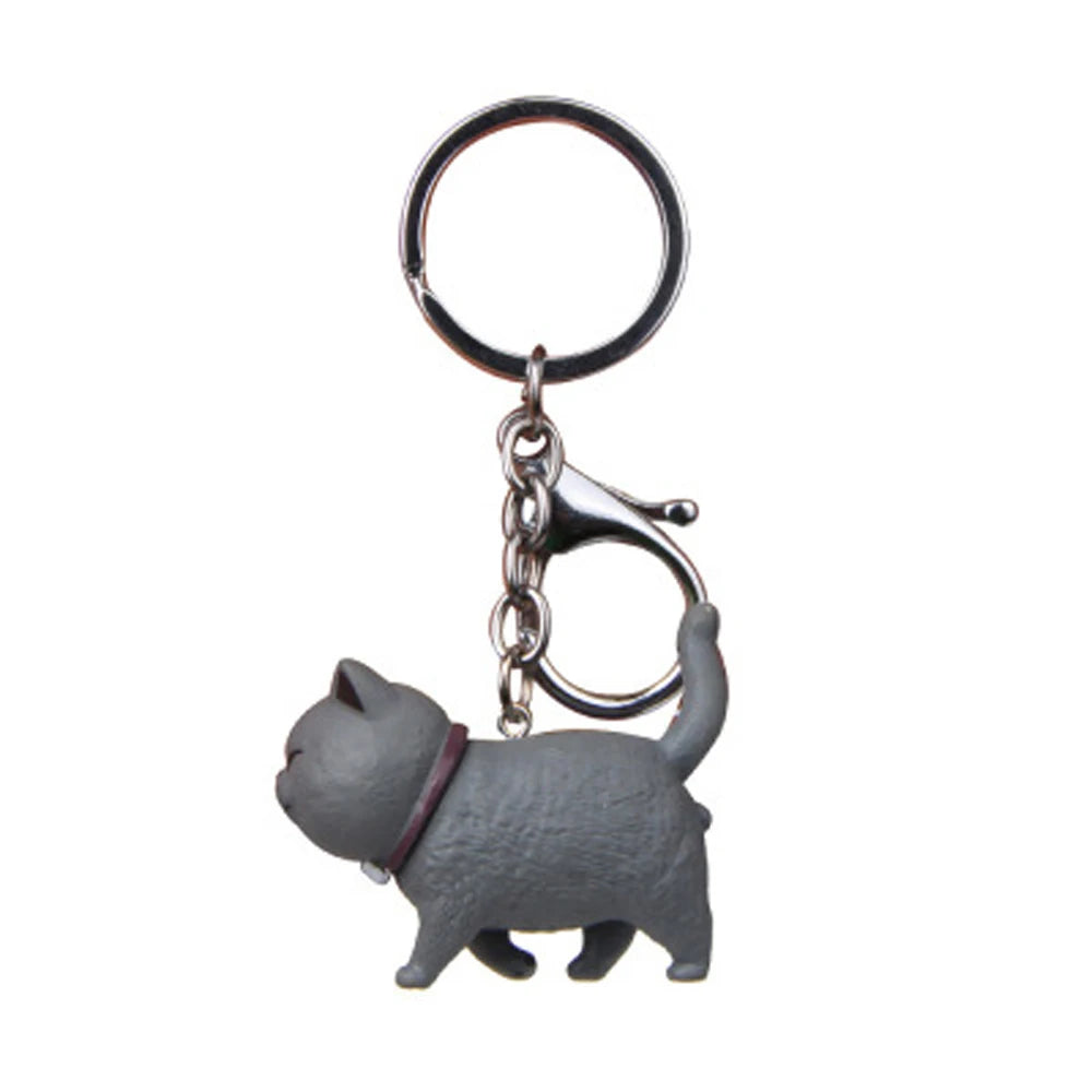 Lovely Cartoon Animal Cute Japanese Cat Kitten Key Chain Cat Keyring Bag Hanging Pendant Keychain Zpaxo 9-1pc
