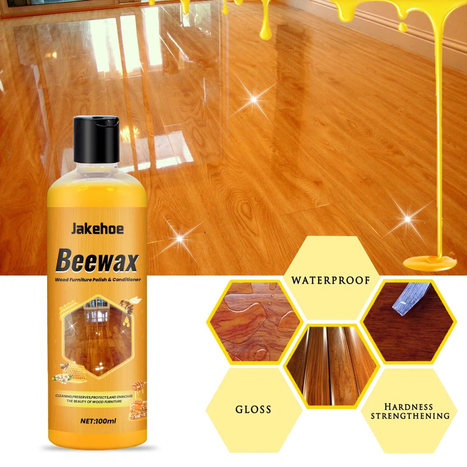 Beeswax Wood Floor Cleaner & Polish – Shine, Protect & Clean Wood Floor Polish Zpaxo