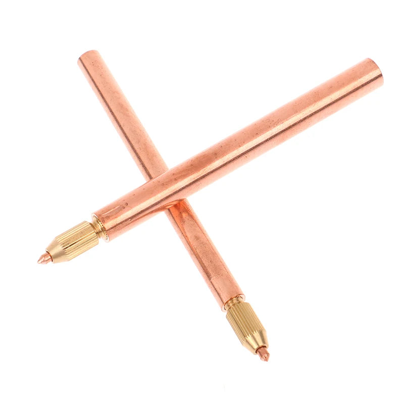 1Set Battery Spot Welding Pen Handheld Copper Belt 3mm Core DIY Point Touch Pen Thread Fixed For Battery Spot Welding Zpaxo
