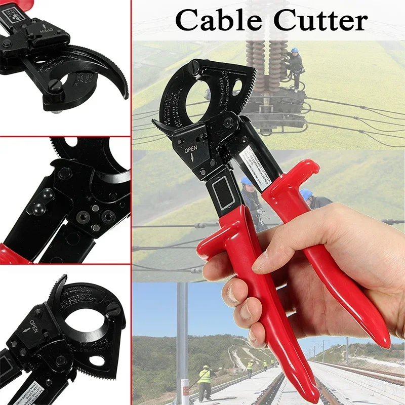 Cutting Pliers Ratchet Cable Cutter Ratcheting Metal Wire Cut Up