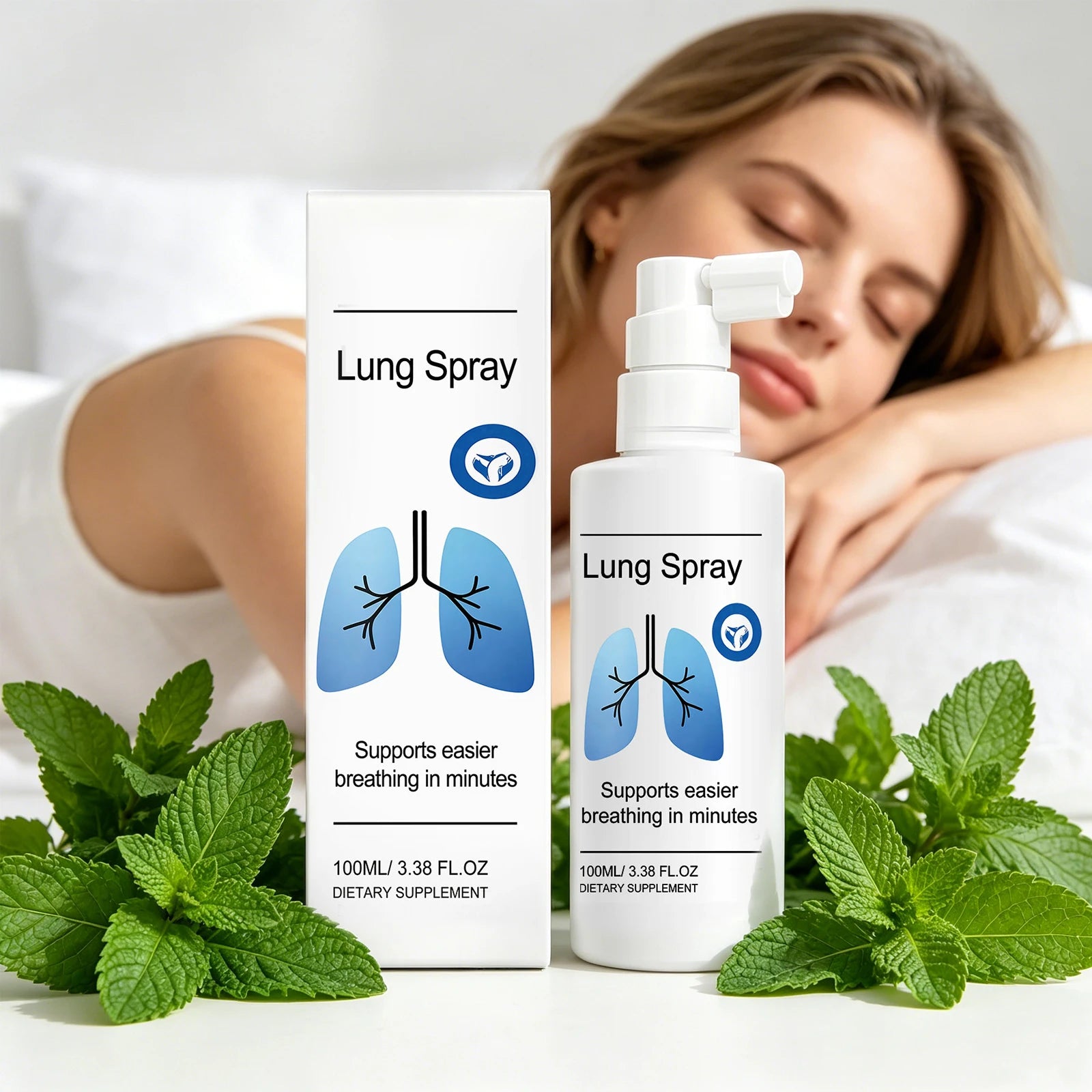 Organic Herbal Lung Cleansing Spray | Mucus & Throat Relief Herbal Throat Spray Zpaxo
