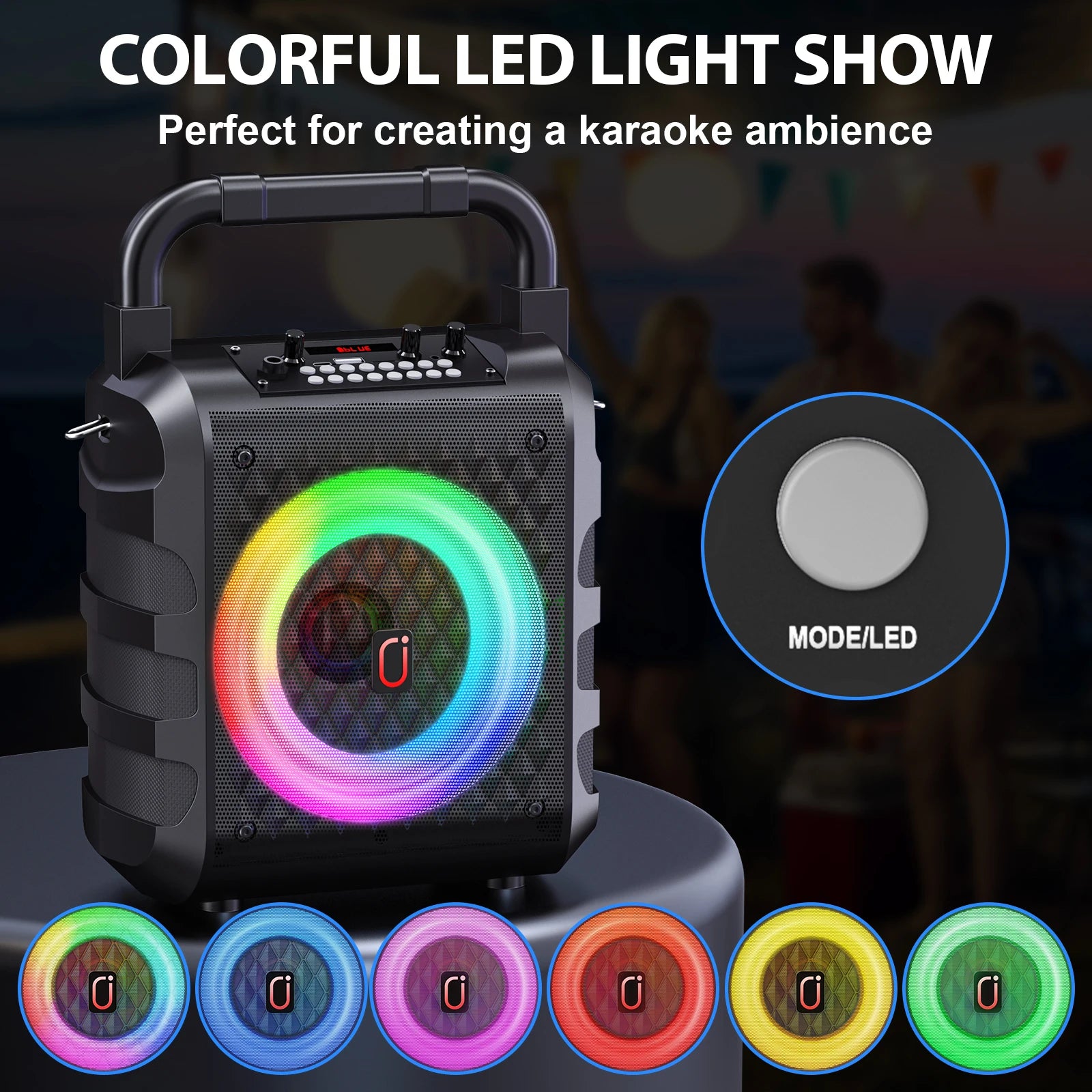 Fanfun T18 Power Karaoke Bluetooth Speaker Music Rhythm Light 360