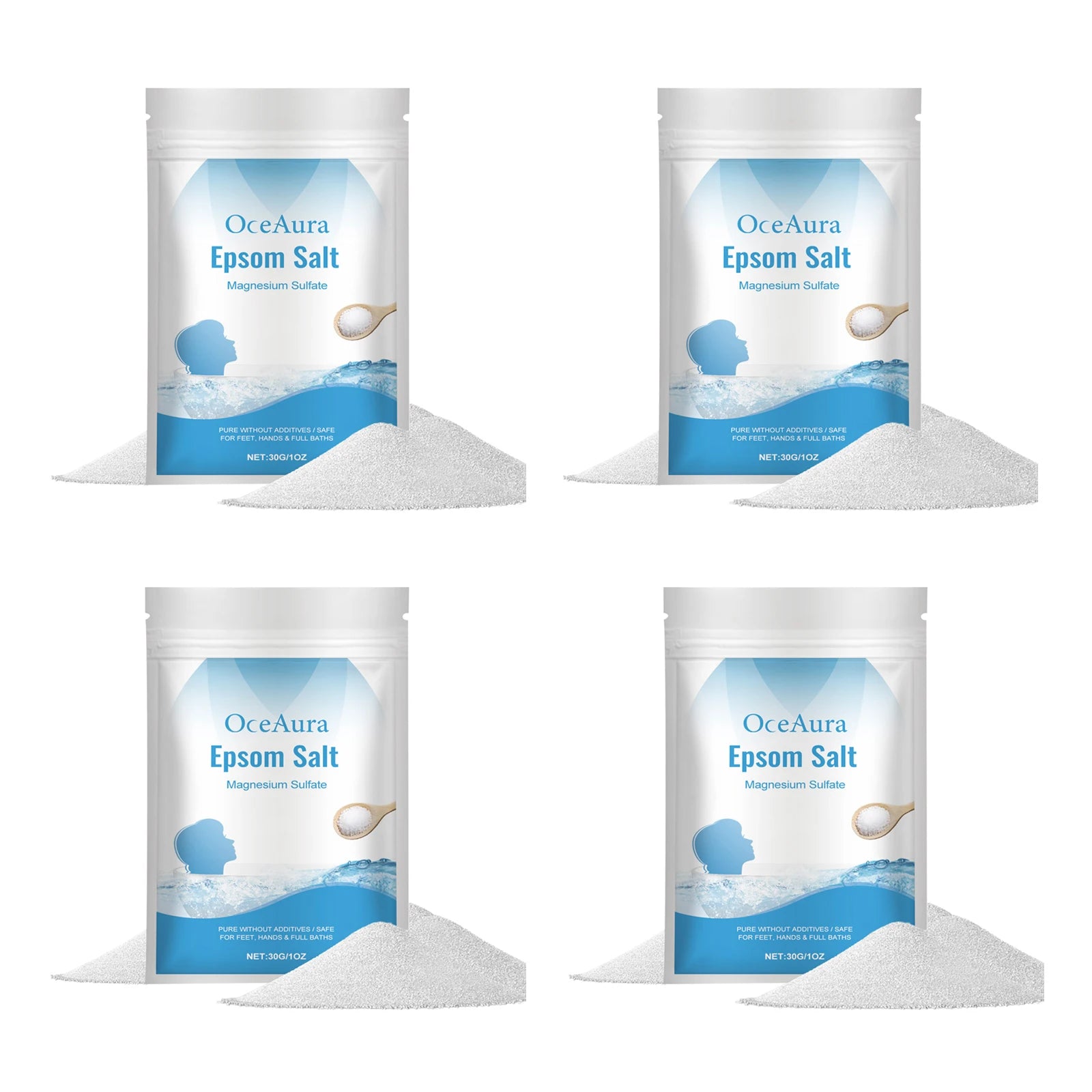 OceAura Epsom Salt Bath Soak – Muscle Relief & Skin Care Epsom Salt Bath Soak Zpaxo 120g in bags Epsom Salt