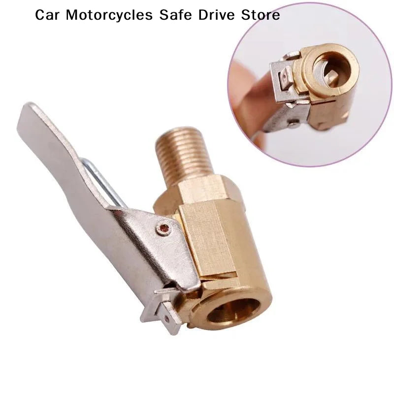 CMCar Tire Air Chuck Inflator Pump Valve Connector Clip-on Adapter