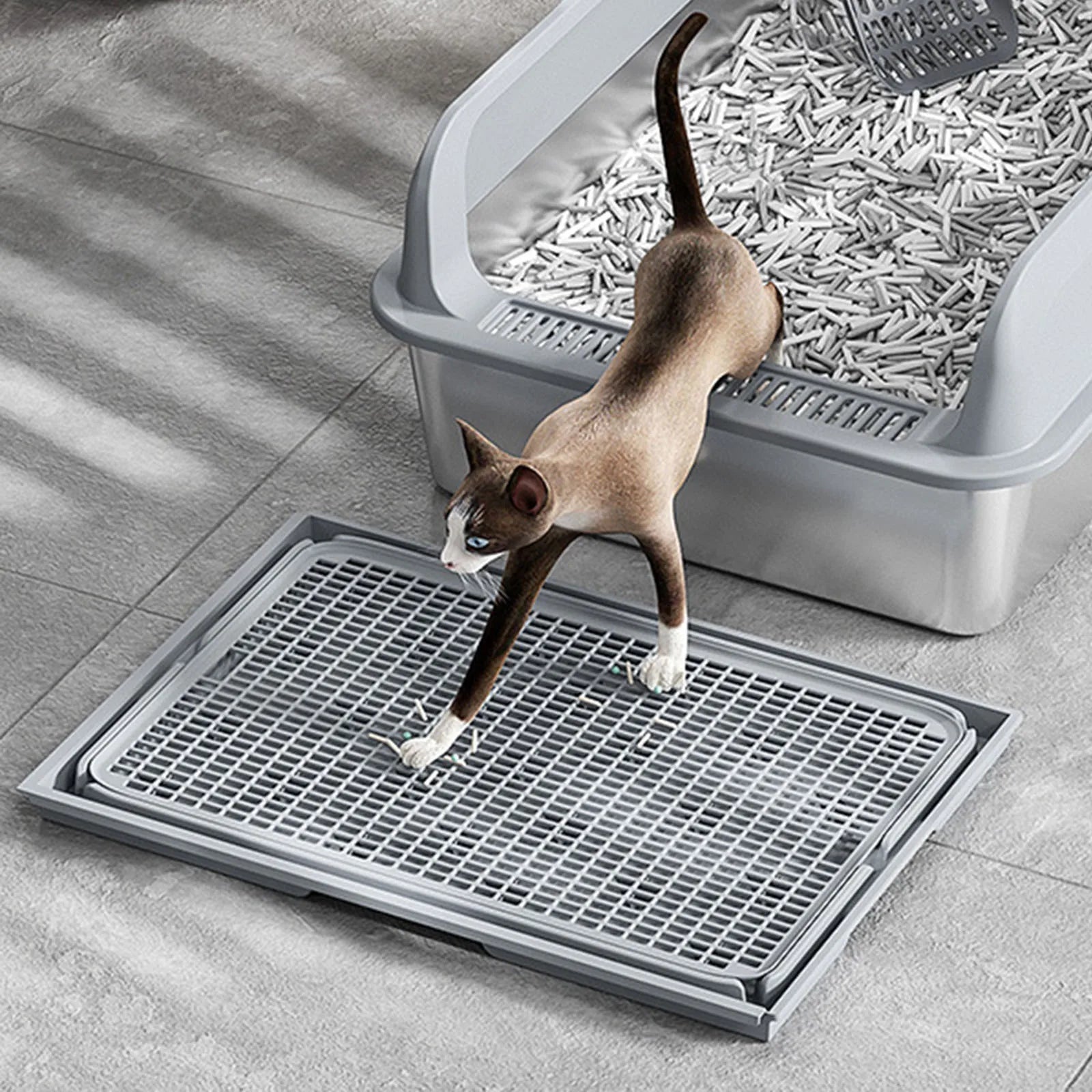 Cat Litter Mat Kitty Litter Mat Lightweight Sturdy Kitty Litter Trapping Mat Waterproof Non Slip Litter Boxes Trapping Mat Boxes Zpaxo