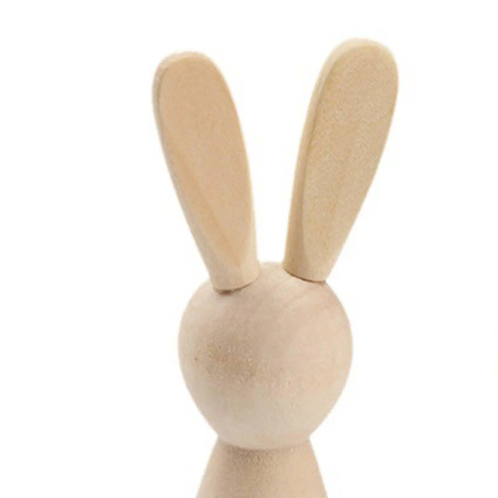 10Pcs Wooden Peg Dolls Decorations Blank Puppets Rabbit Peg Doll Bodies for Arts Crafts Boys Girls Party Fairy Garden Home Decor Zpaxo