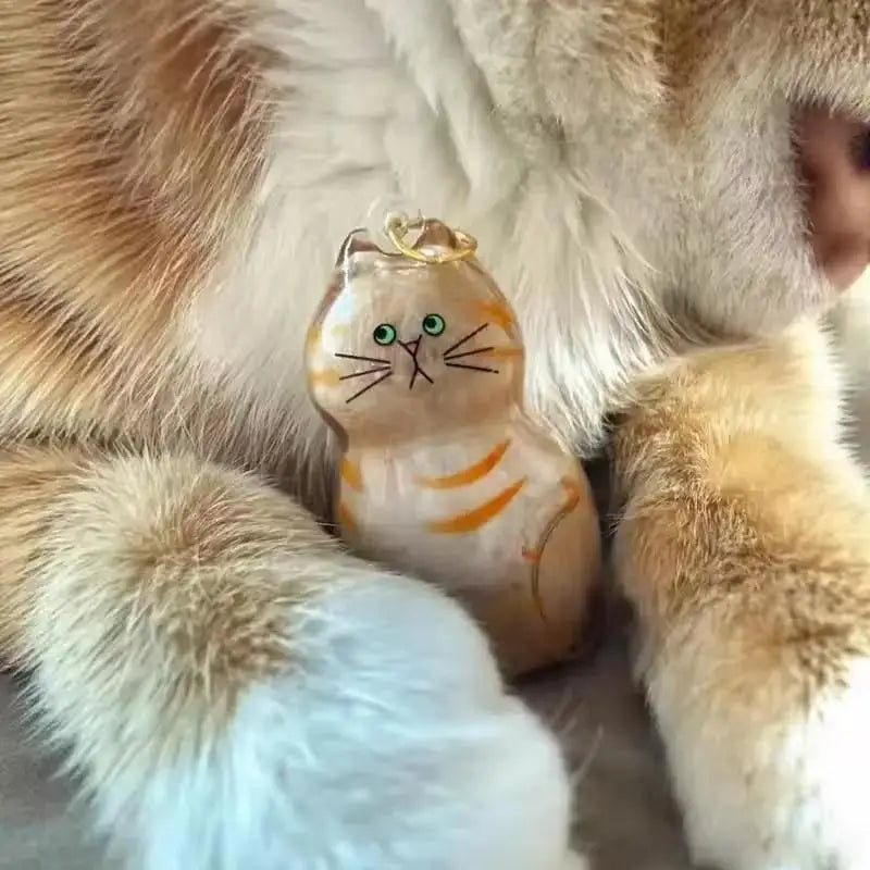Kawaii Cat Keychain Pet Hair Storage Box & Grooming Charm