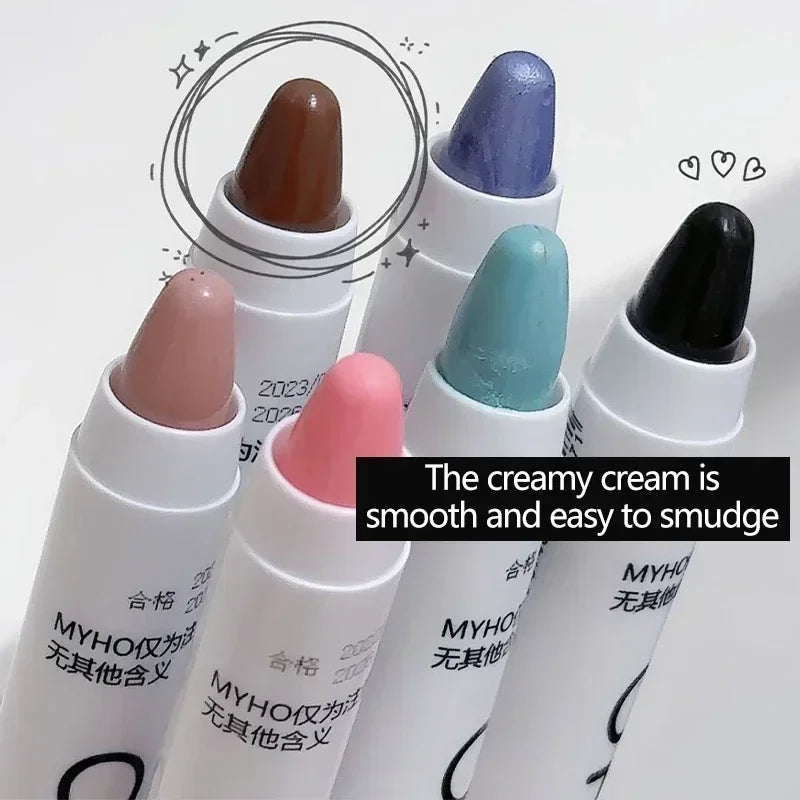 Pearly Matte Eyeshadow Stick White Eyeliner Shimmer Silver Highlighter Lying Silkworm Pen Monochrome Brightening Eye Shadow Pen Zpaxo
