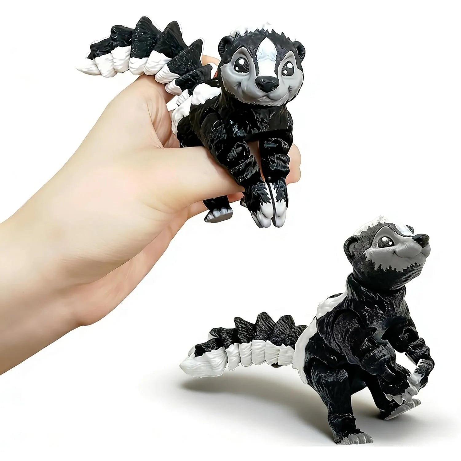 3D Printed Skunk Animals Flexible Articulated Stuff Home Office Decor Zpaxo