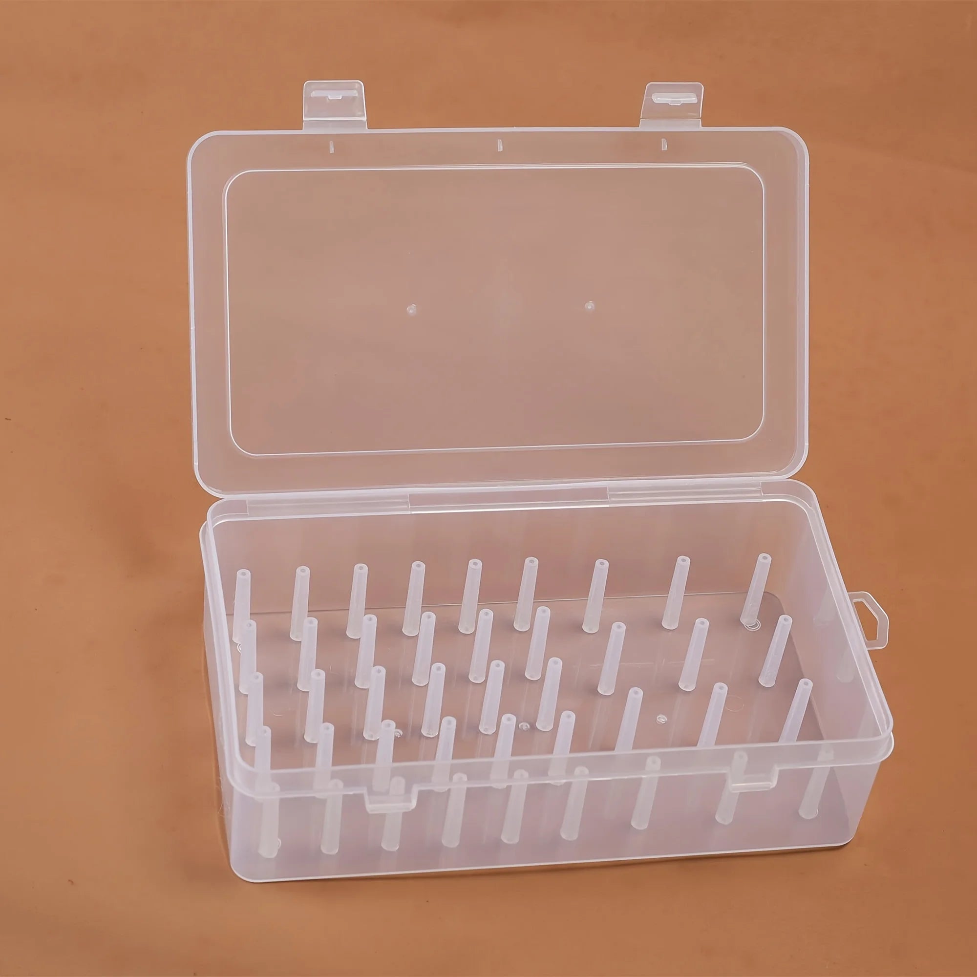 42-Spool Thread Storage Box – Lockable Portable Organizer Thread Storage Box Zpaxo transparent